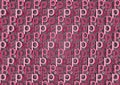 Letter p pattern in different colored pink shades for wallpaper