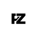 Letter P and Z, PZ logo design template. Minimal monogram initial based logotype