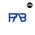 Letter PAB Monogram Logo Design Royalty Free Stock Photo