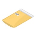 Letter packet icon, isometric style