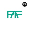 Letter PAF Monogram Logo Design Royalty Free Stock Photo