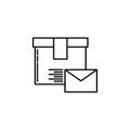 Letter parcel. Signs and symbols can be used for web, logo, mobile app, UI, UX