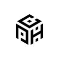 Letter PCH Cube Logo Design Royalty Free Stock Photo