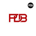 Letter PDB Monogram Logo Design Royalty Free Stock Photo