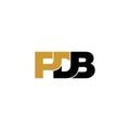 Letter PDB simple monogram logo icon design.