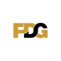 Letter PDG simple monogram logo icon design. Royalty Free Stock Photo