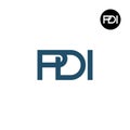 Letter PDI Monogram Logo Design Royalty Free Stock Photo