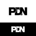 Letter PDN simple monogram logo icon design. Royalty Free Stock Photo