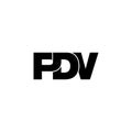 Letter PDV simple monogram logo icon design. Royalty Free Stock Photo
