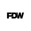 Letter PDW simple monogram logo icon design. Royalty Free Stock Photo