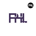 Letter PHL Monogram Logo Design Royalty Free Stock Photo