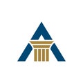 A Letter Pillar Logo for Lawyer Firm Illustration Design. Vector EPS 10
