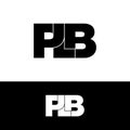 Letter PLB simple monogram logo icon design. Royalty Free Stock Photo