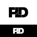 Letter PLD simple monogram logo icon design. Royalty Free Stock Photo