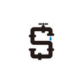 letter plumbing faucet water logo vector