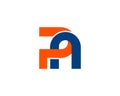 Letter PN, NP initial logo template creative design