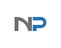 Letter PN, NP initial logo template creative design