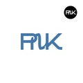 Letter PNK Monogram Logo Design Royalty Free Stock Photo
