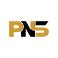 Letter PNS simple monogram logo icon design.