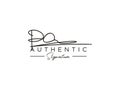 Letter PO Signature Logo Template Vector