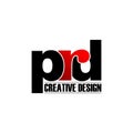 Letter PRD simple monogram logo icon design. Royalty Free Stock Photo