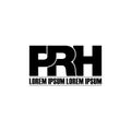 Letter PRH simple monogram logo icon design. Royalty Free Stock Photo