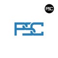 Letter PSC Monogram Logo Design Royalty Free Stock Photo