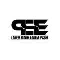 Letter PSE simple monogram logo icon design. Royalty Free Stock Photo
