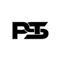 Letter PST simple monogram logo icon design.