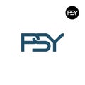 Letter PSY Monogram Logo Design Royalty Free Stock Photo