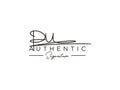 Letter PU Signature Logo Template Vector