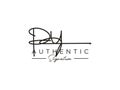 Letter PU Signature Logo Template Vector