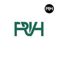 Letter PVH Monogram Logo Design Royalty Free Stock Photo