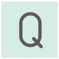 Letter Q alphabet vector illustration. Vector illustration decorative design Royalty Free Stock Photo