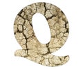 Letter Q - Aridity land the ground cracks