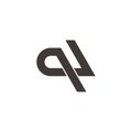 Letter q arrow abstract linear logo vector Royalty Free Stock Photo