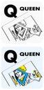 Letter Q flashcards Royalty Free Stock Photo