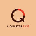 Letter Q quarter time logo vector