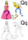 Letter q worksheet Royalty Free Stock Photo