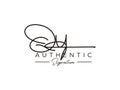 Letter QU Signature Logo Template Vector