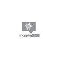 Creative shopping logo illustration card design vector template