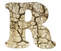 Letter R - Aridity land the ground cracks