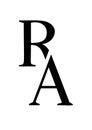 Letter R behind A monogram logo, simple style.