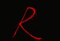 Letter R in Black Background