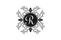 Letter R boutique luxury logo design inspiration. Royalty Free Stock Photo