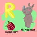 Letter r of the children s alphabet. Vector graphics