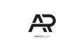 Letter A R creative shape monogram logo Royalty Free Stock Photo