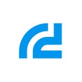 Letter r d vector logo, Initial alphabet rd Logotype