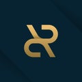 Letter R design element icon vector with creative luxury concept