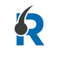 Letter R Hair Treatment Logo Design. Hair Care Logo Template Vector Template Royalty Free Stock Photo